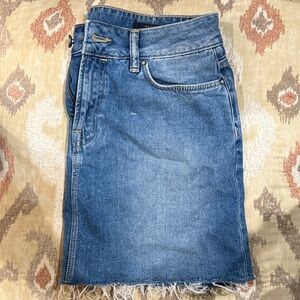 All Saints Blue Denim Skirt